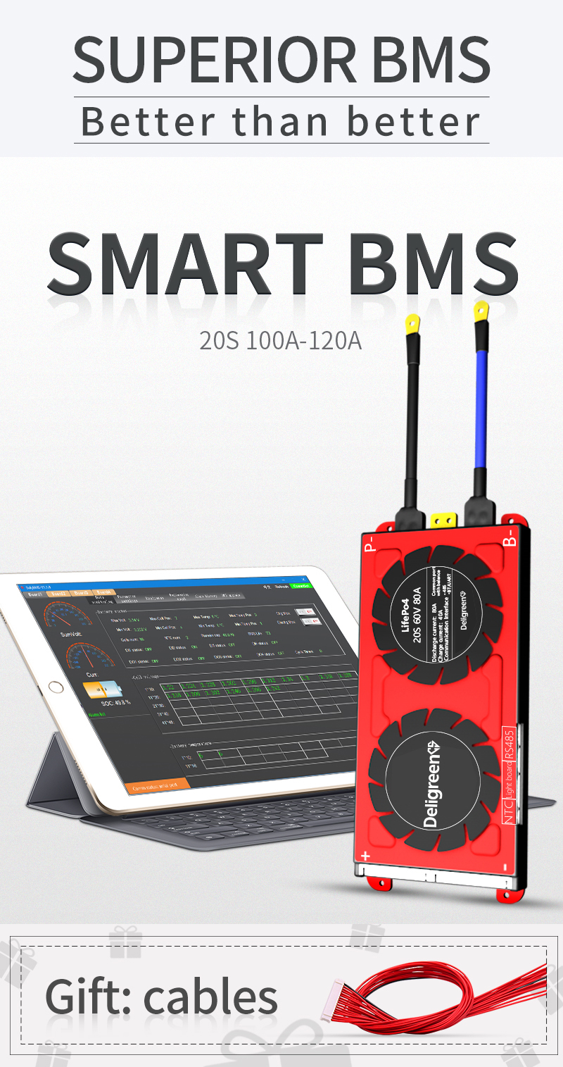 20S 60V 120A Daly Smart Lithium Lipo Battery Management System для электромобилей Солнечные батареи E Bike