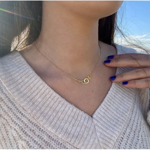 CZX Gold Rainbow Necklace Pride Necklace Couples Necklace LGBTQ Pride Jewelry All You Need Is Love