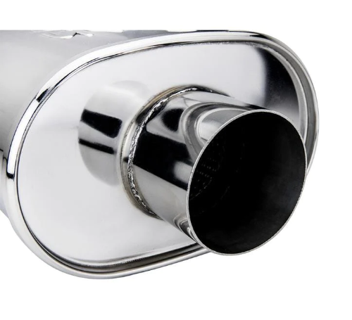 304 Stainless Muffler Mirror Polished 2.5