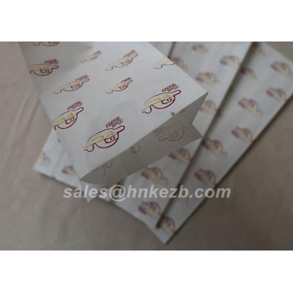 Customzied Logo Flat Bottom Fast Food Paper Carry Bag Accessories Disposable