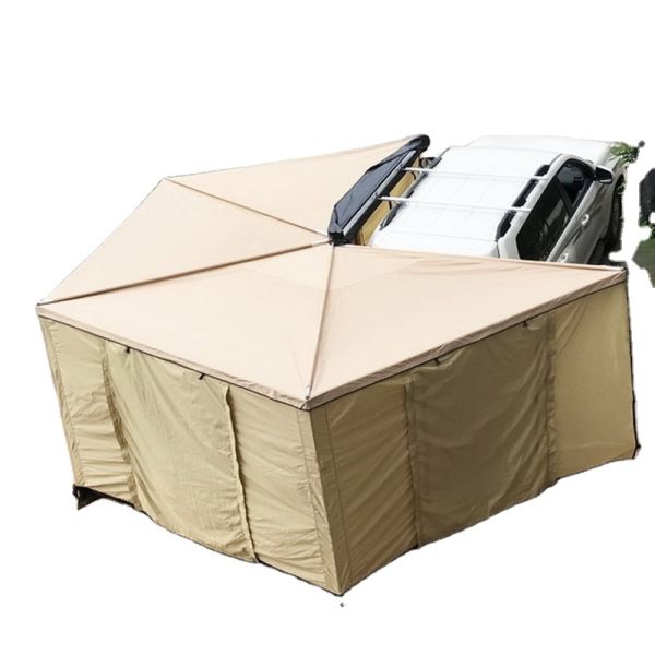 Outdoor Waterproof Automatic Retractable Awning Camping Car Awning 4x4 4WD 270 Degree Awning Tent