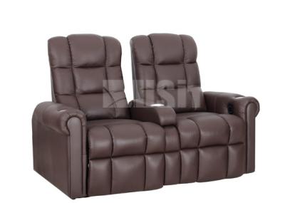 Custom Leather Electric Recliner Couch Home VIP Lounge Chair With Heat Seat Cushion