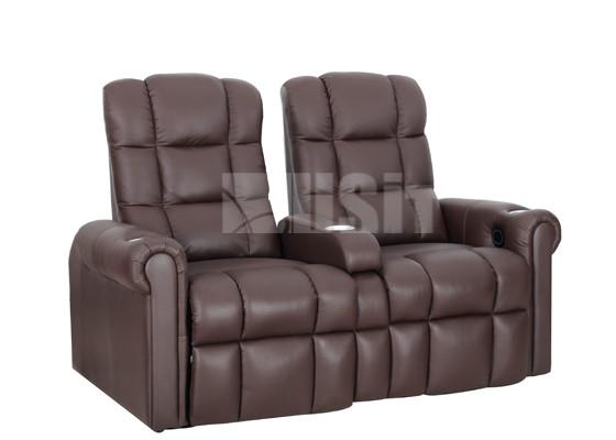 Cadeira de sala de estar elétrica de couro feita sob encomenda do VIP da casa do sofá do Recliner com o coxim de Seat do calor