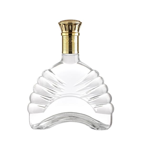 Embalagem personalizada de logotipo 750ml Garrafas de vidro vazias de brandy e uísque com fabricação de cortiça