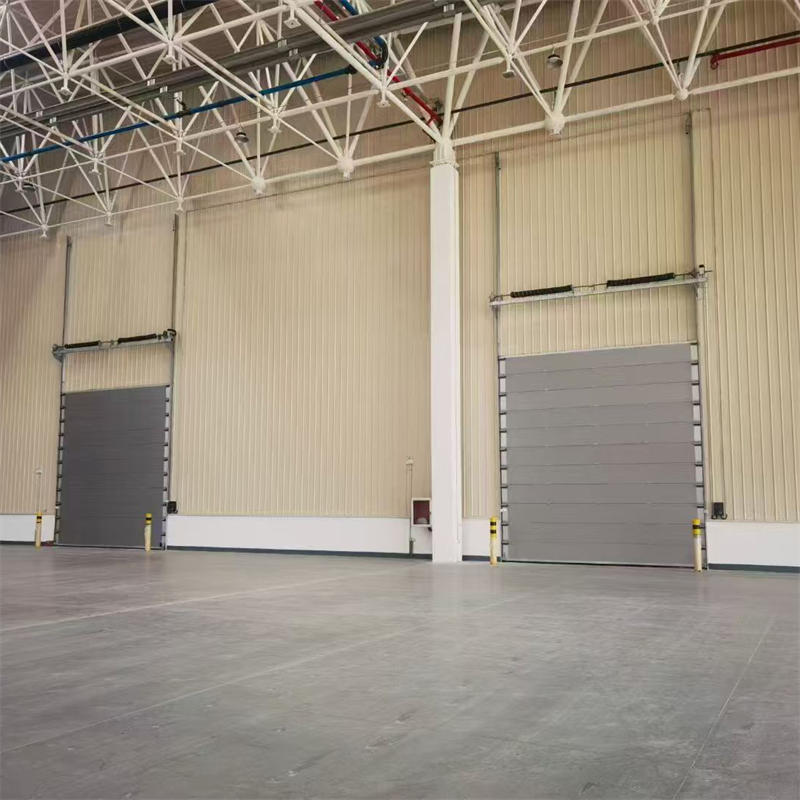 0.3-0.6mm Color-Coated Steel Industrial Sectional Overhead Door For Logistics Transit Warehouses