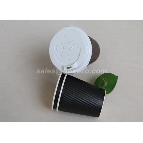 White 16oz Insulated Coffee Paper Cups , Takeaway Coffee Cups With Lids OEM