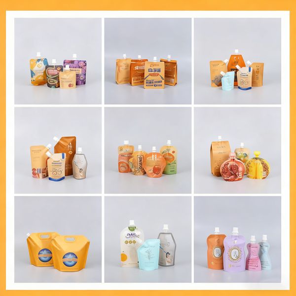 Customized Logo Food Grade Baby Food Spout Bags Smell Proof Heat Resistant Aluminum Foil Pouch Suitable Jam Puree Juice