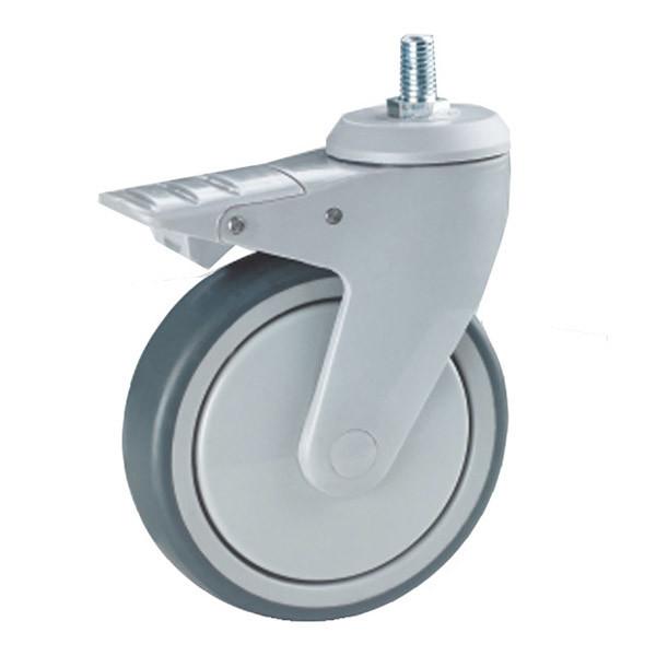 4 Inch Hospital Bed Stem Caster Wheels For Medical Equipment Trolley