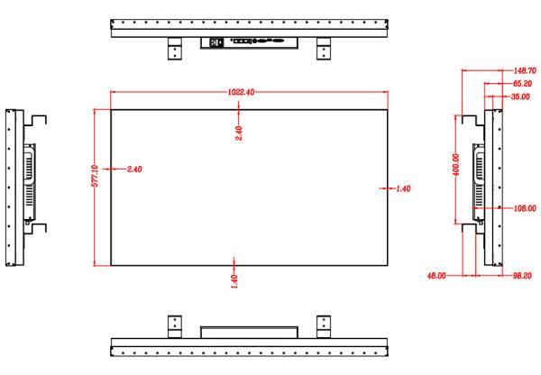 46-inch 3.5mm All-inclusive LCD Splicing Screen LG Panel  1920*1080 Resolution 400 Nits  Commercial Display Screen
