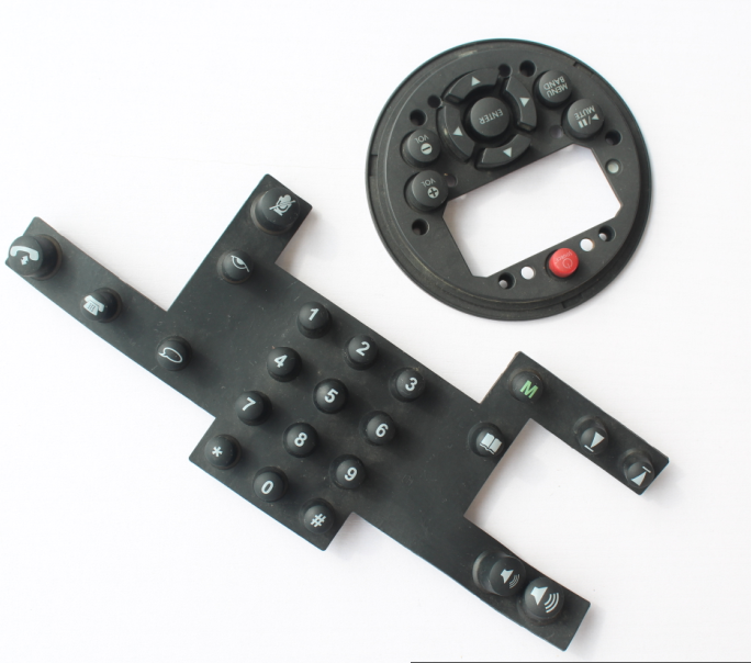 Customized Silicone Button Control, Digital Buttons, Screen Printed Numbers