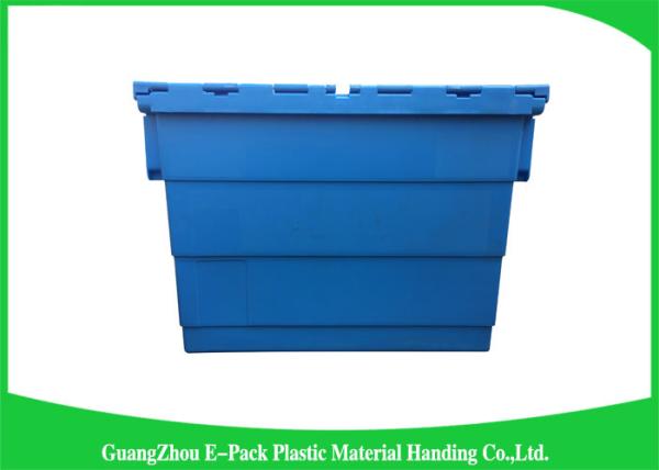 Blue Plastic Storage Attach Lid Containers Assorted Height 60 * 40 * 41.2cm