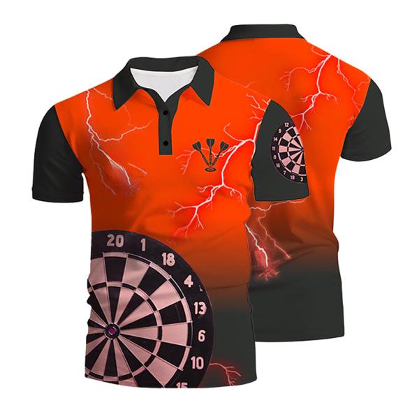 Polyester Team Darts T Shirt Breathable Anti Pilling For Men