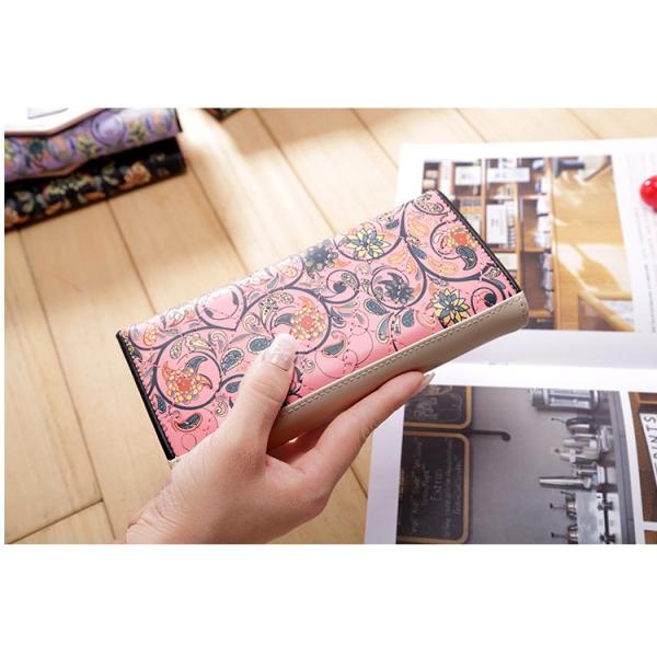 Floral new Korean Lingge hit color envelope clutch bag lady purse woman buckle