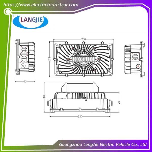 Carro de golf EZGO RXV cargador inteligente de baterías de plomo-ácido con enchufe triangular 48V 15A 105Ah