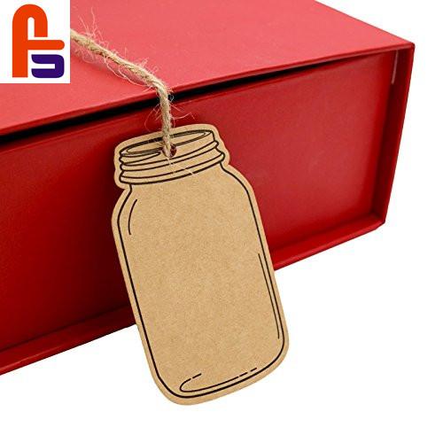 Personality Bottle Shape Recyclable Personalized Brown Paper  Screen Printing Cardboard Gift Tags