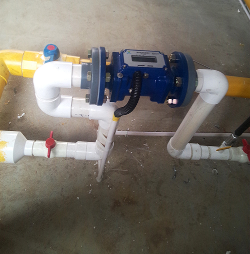 Petroleum Chemical Ultrasonic Gas Flowmeter RS485 220V Built In Industrial Lithium Battery