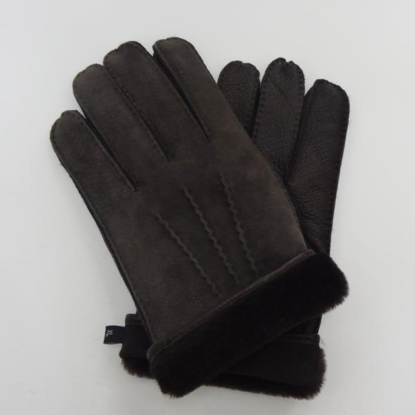 Original cheap Australia sheepskin with deer leather mens winter gloves