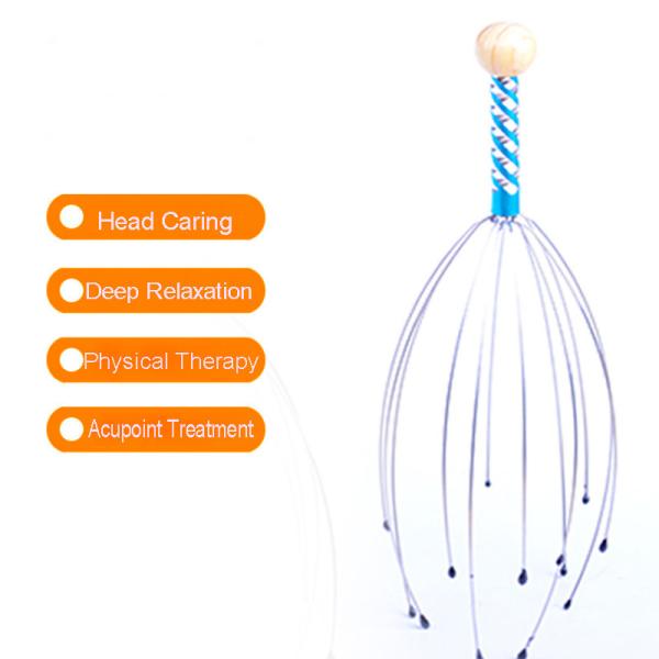 Custom Label Manual 12 Claw Scalp Massager Devices Comfort Head Scalp Massage Machine