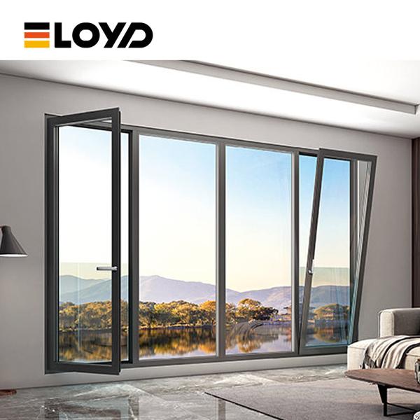 House European bronze Aluminium Tilt And Turn Window Openable ODM