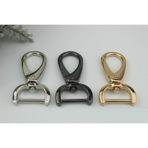 Durable nickel free 3 color zinc alloy metal 20 mm eye bolt d ring snap hook for handbag