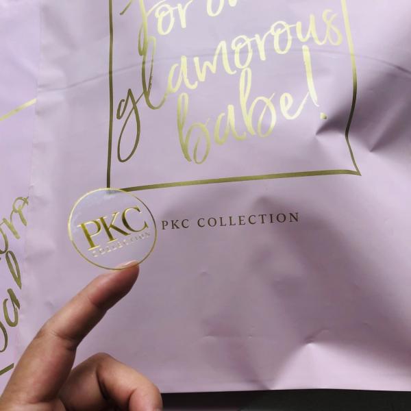 Luxury Customized Print Special Paper Labels Vinyl Clear Transparent Shiny Gold Foil Stamping Self Adhesive Labels