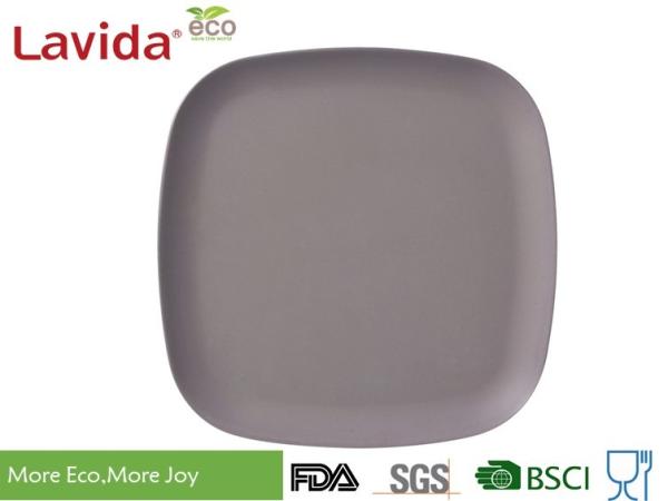 Tasteless Bio Bamboo Fiber Plates Heavy Metal Free Contemporary Fashionable Design