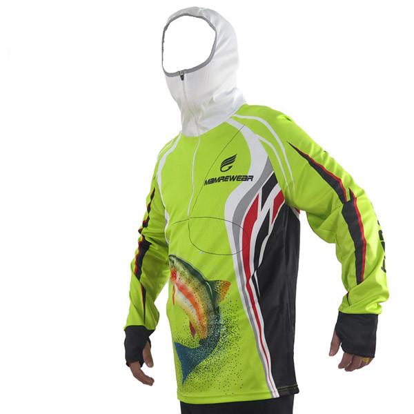 Camisas de pesca uv encapuçados/que pescam Team Jerseys Flat Bottom Waterproof