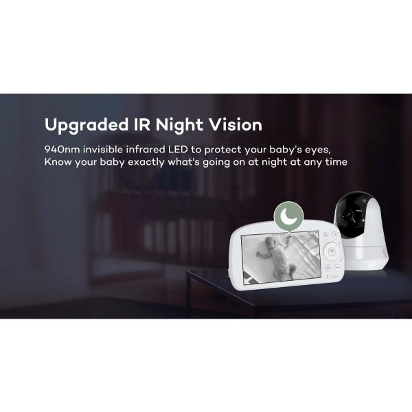 5.5 Inch Full HD Baby Monitor with Night Vision and Two-Way Audio