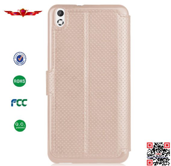 Hot Selling High Quality Fashion PU Flip Wallet Leather Cover Case For HTC Desire 816