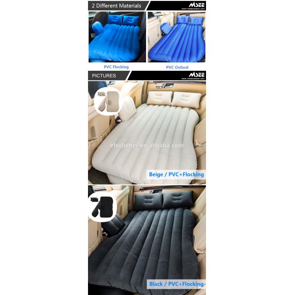Blue Inflatable Air Bed Pregnancy Mattress , Inflatable Car Bed For Back Seat