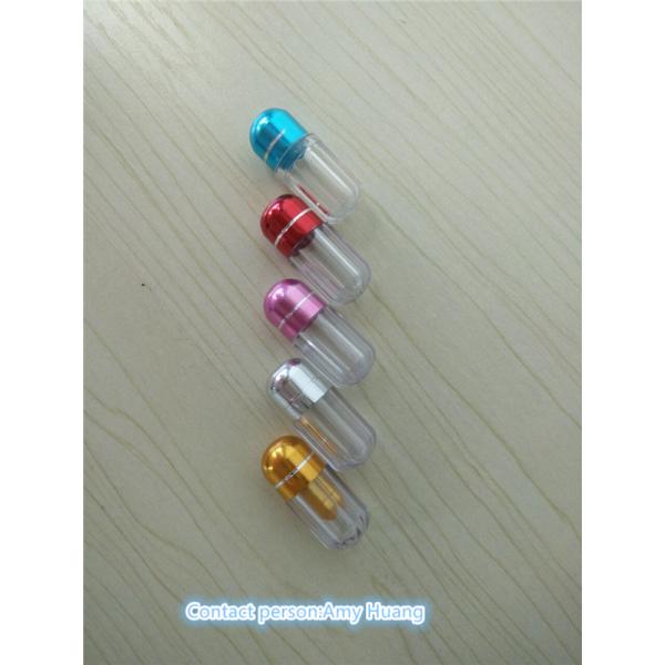 Aluminum Foil Clear Plastic Pill Bottles / Pill Vial Gelatin Capsule Packing