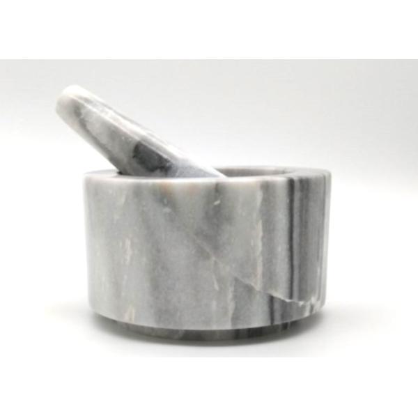 Polished Natural Marble Stone Grinder Manual With Pestle