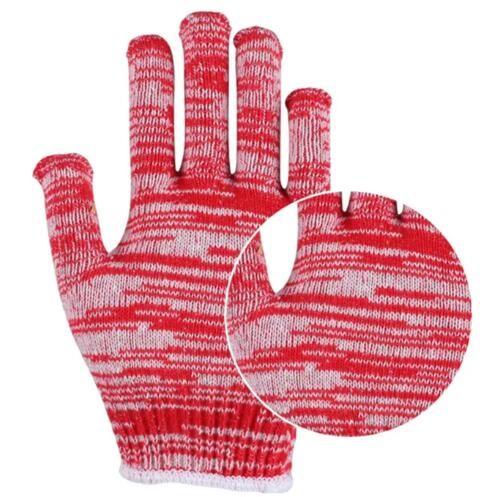 21cm-26cm Red Cotton Knitted Gloves OEM Heavy Duty Cotton Work Gloves