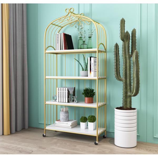 Bird Cage Shape 170cm Height Steel Book Rack Rustproof