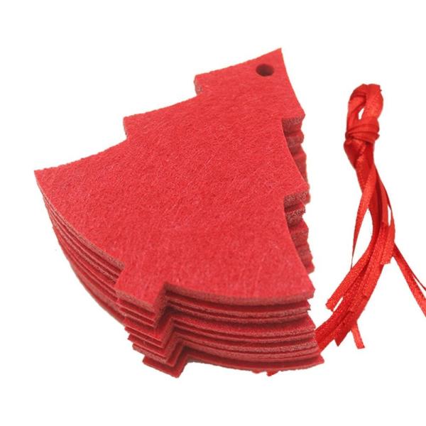 Red Color Christmas Party Crafts Felt Pendants Ornament Making Party Decorations
