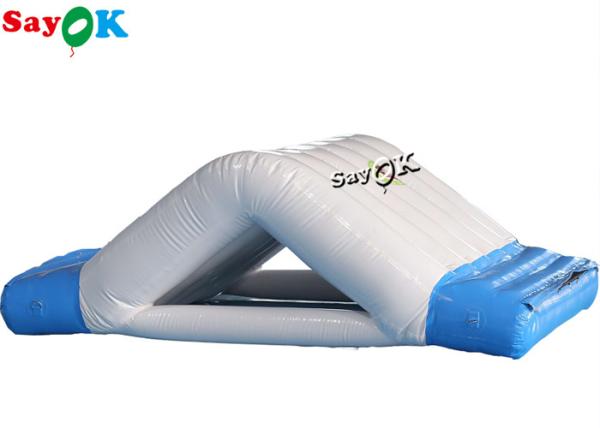 corrediça de água dobro do jogo inflável branco dos brinquedos da água 3x2x1mH