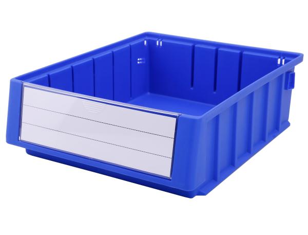 Solid Box Style Stackable Bins for Organized Parts Storage in Storehouse