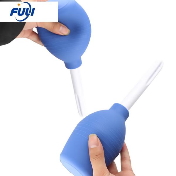 Bulbo Vaginal Silicone Douche anal limpo do enema para mulheres dos homens e homens (cor azul) - jogos médicos confortáveis