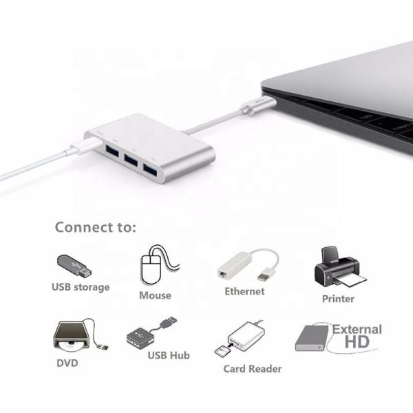 USB 3.1 Интерфейс 4-в-1 тип C Хаб многократный адаптер для скоростной передачи данных
