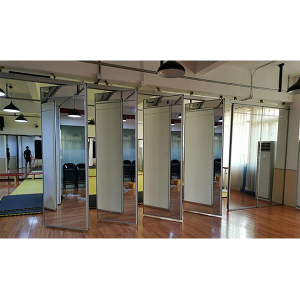 Dance Room Mirror Glass Movable Wall 12mm Glass Partition Acoustic