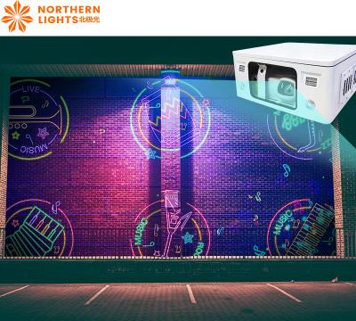 Projector de parede interativo de 8500 lumens para turismo cultural