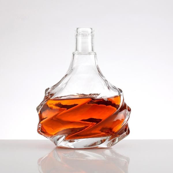 Botalhas de licor de brandy de forma redonda e exótica de base de vidro para as necessidades do cliente