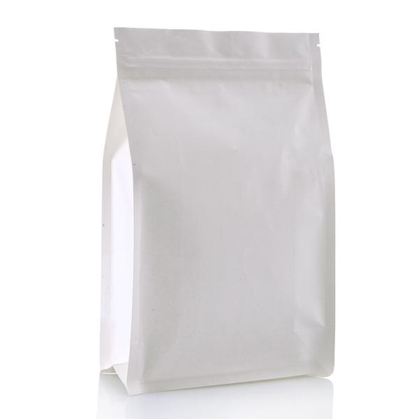 matte resealable zipper top food spot packaging bags flat bottom white kraft paper bags with rectangle window