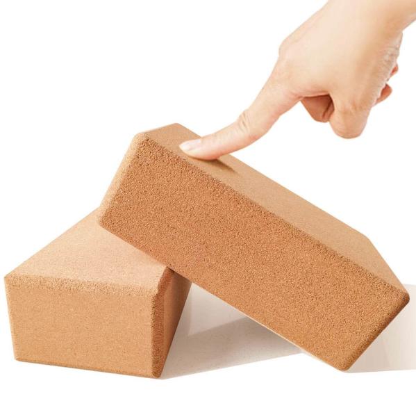 4 equilíbrio da flexibilidade da força de X6  X9” Eco Cork Yoga Block Brick Improve