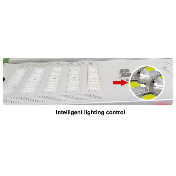 200w High Lumen Vertical Aluminum Integrated Solar Panel Lamp Street Lighting 5000 Lumens All in One Solar Street Led Light