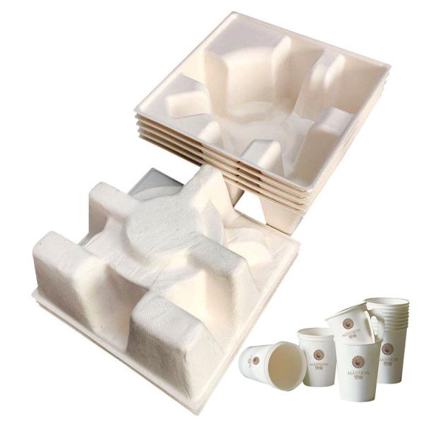 Compostable Paper Packaging , Sugarcane Moulded Cardboard Packaging