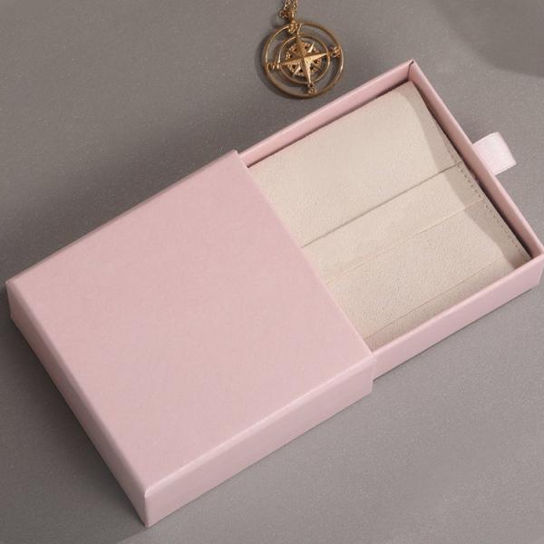 Caixa de presente de empacotamento da joia do projeto da guarda-joias com o malote de empacotamento da joia de Ring Paper Box Luxury Microfiber