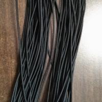 1.5mm Cordón elástico redondo negro de poliéster Cordón elástico de bungee