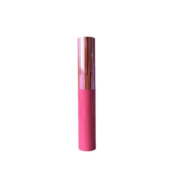 Empty Mascara Bottle, Gloss Pink Plastic Mascara Tube With Silicone Plastic Brush Wand For Mascara Eyelash Serum Packaging