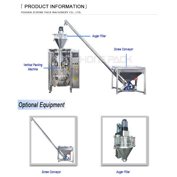 Four-Side Sealed Bag, Back-Sealed Bag, Pillow Bag, Powder Vertical Packaging Machine
